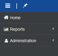 A navigation panel with Home, Reports, and Administration options.